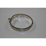 A Sterling silver hinged bangle 1960, M.H.Meyer of