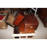 A box of various trinket boxes and other boxes