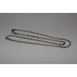 An approx. 18" Sterling silver belcher chain