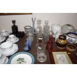 A quantity of various table glassware to include d