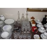 A quantity of various table glassware to include d