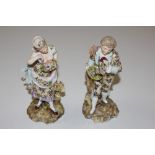 A pair of late 19th Century German porcelain figur