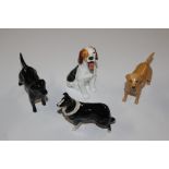 Three Beswick and Royal Doulton dog figures