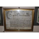 A Charles II indenture, hand written on velum in L