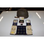 A quantity of nine medals boxed, some awarded to Sgt. W. M. Barraclough, Preparatory Schools Rifle