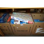 Three boxes of puzzles