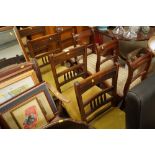 Four Edwardian mahogany dining chairs