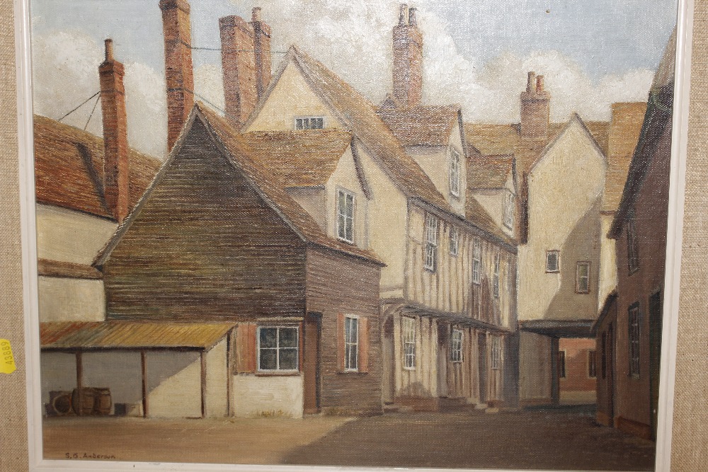 S G Anderson, oil on board "Houses Opposite Magdal - Image 2 of 3