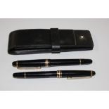 Two cased Mont Blanc pens