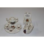 A small quantity of crested china