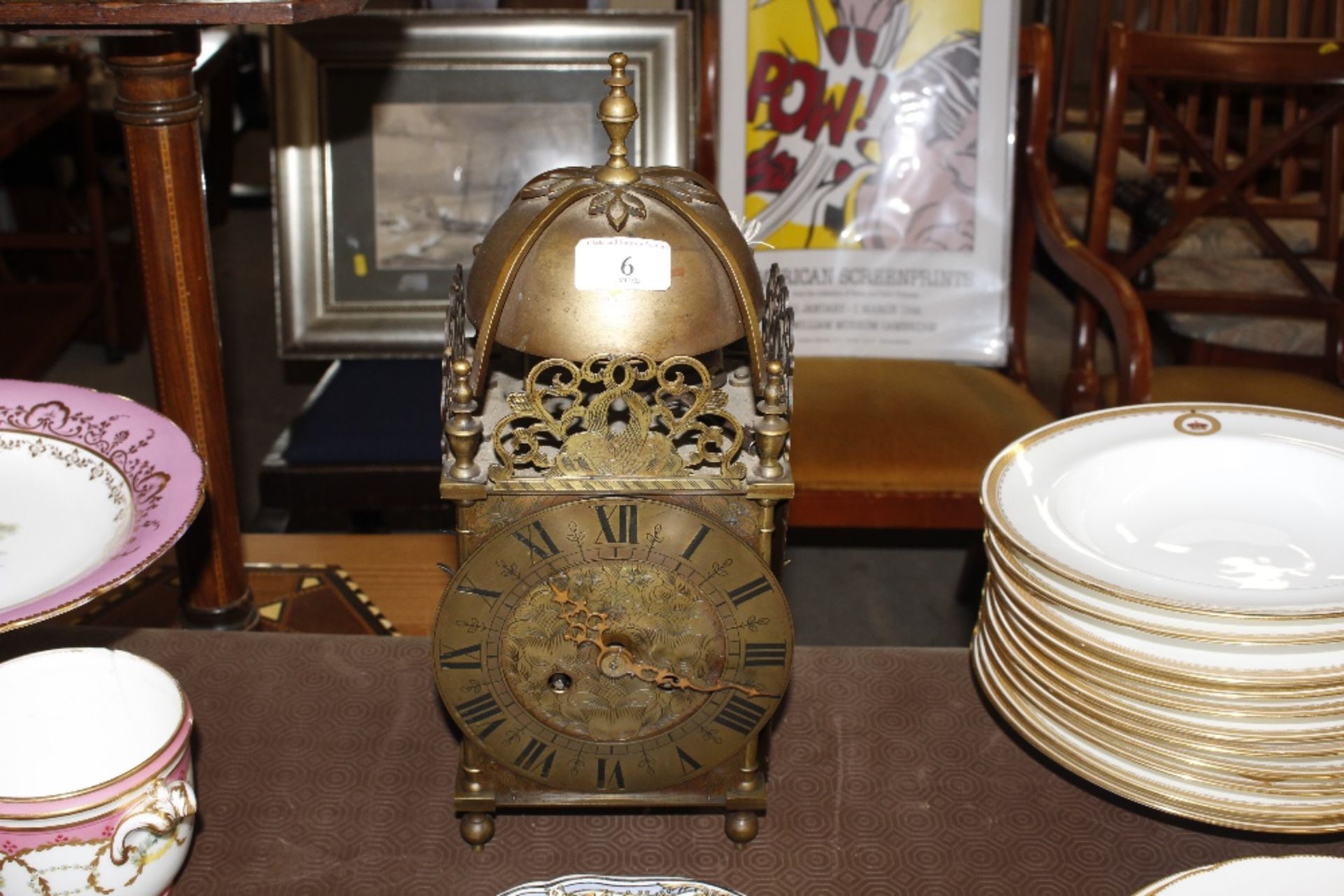 A 19th Century brass lantern clock