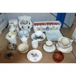 A collection of decorative china to include, cup a