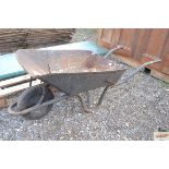 A wheel barrow