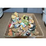 A box of small Teddy bears and other ornaments