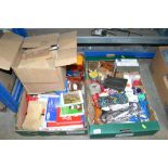 Two boxes of assorted sundries to include statione