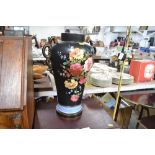 A Nankin floral decorated twin handled vase