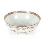 A Chinese famille rose bowl, 29cm dia.; and a Chinese kidney shaped pedestal dish decorated brightly