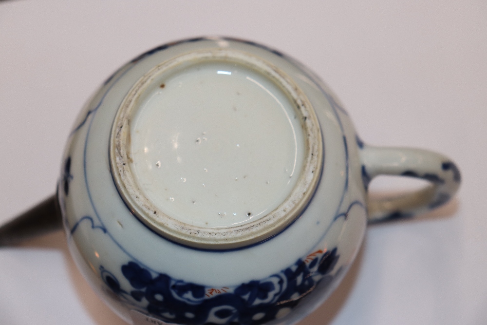 An 18th Century Chinese Imari tea pot with metal spout; and a similar example AF (2) - Image 6 of 12