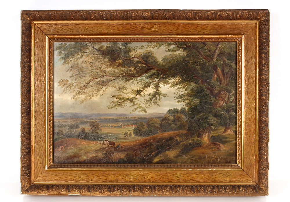 An English school 19th Century extensive landscape - Image 2 of 2