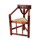 An oak turners chair of traditional form