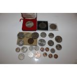 ** Updated Description ** A quantity of various coins including a silver half dollar