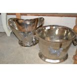 Two silver plated Champagne coolers