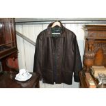 A bankrupt stock Future Design men's leather jacke