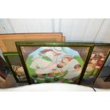 Five Beryl Cook framed puzzles