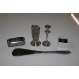 A quantity of various silver items to include a si