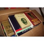 A box of various Language books etc.