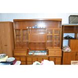 A Nathan style teak wall unit