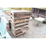 A quantity of wooden crates