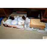 Two boxes containing various sundry china; hand to