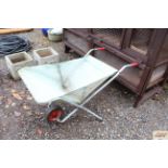 A garden wheelbarrow