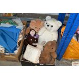 A box of soft toys