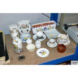 A collection of decorative china to include cups,