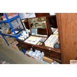 A Stag dressing table fitted five drawers and Stag