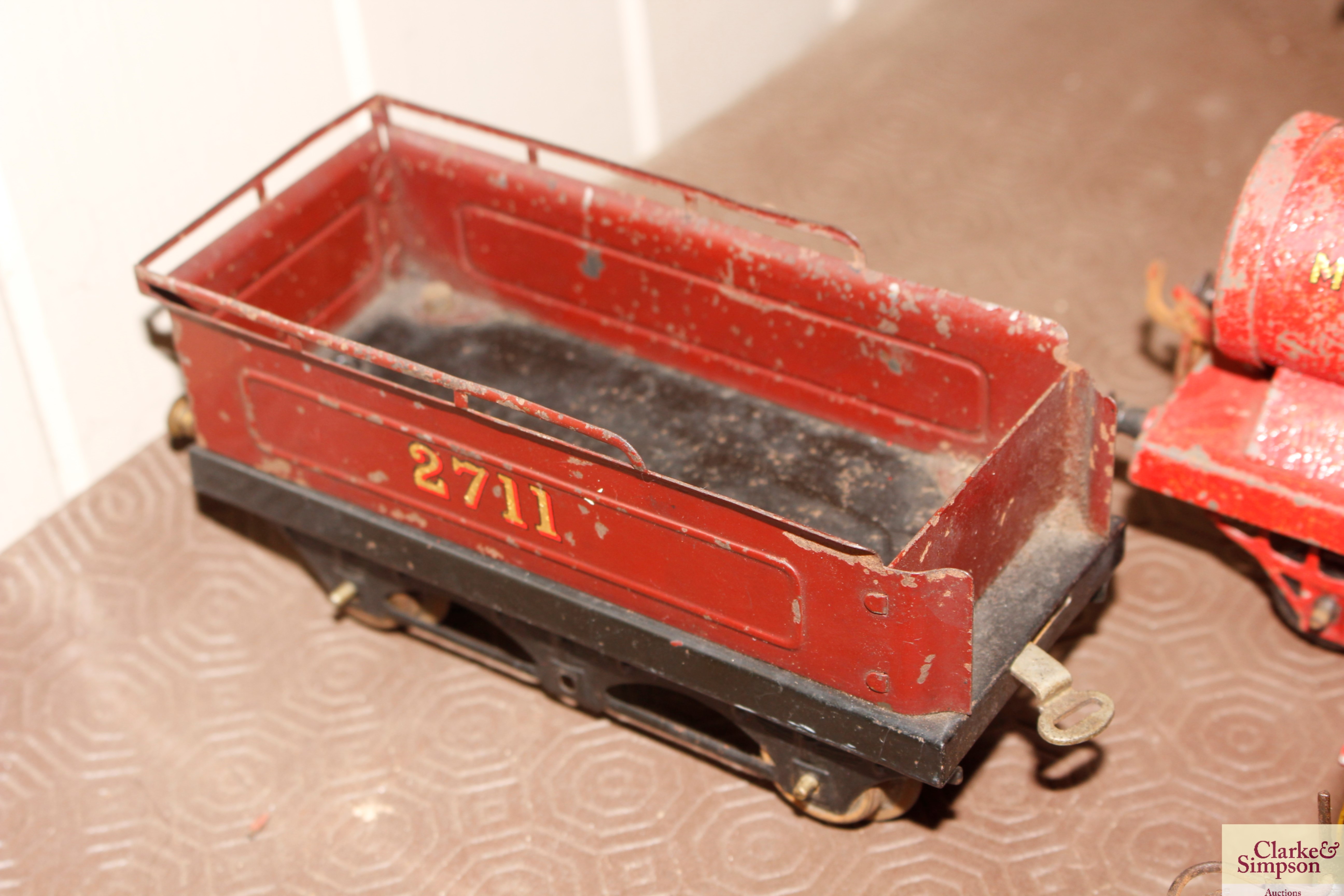 Three vintage Hornby "0" gauge trailers comprising - Image 2 of 8