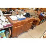 A 1920's/30's oak sideboard fitted two drawers