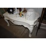 A white painted coffee table fitted two drawers