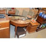 A 19th Century mahogany fold over card table