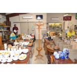 A beech bentwood hat and coat stand