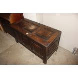 A 19th Century oak panelled coffer