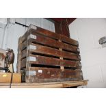 A galvanized bound wooden crate, Swan Beverages Lo