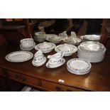 A quantity of Royal Doulton Burgundy dinnerware