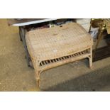 A wicker side table