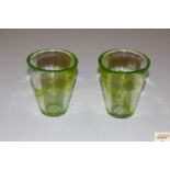 A pair of vintage Costa Boda glass tumblers