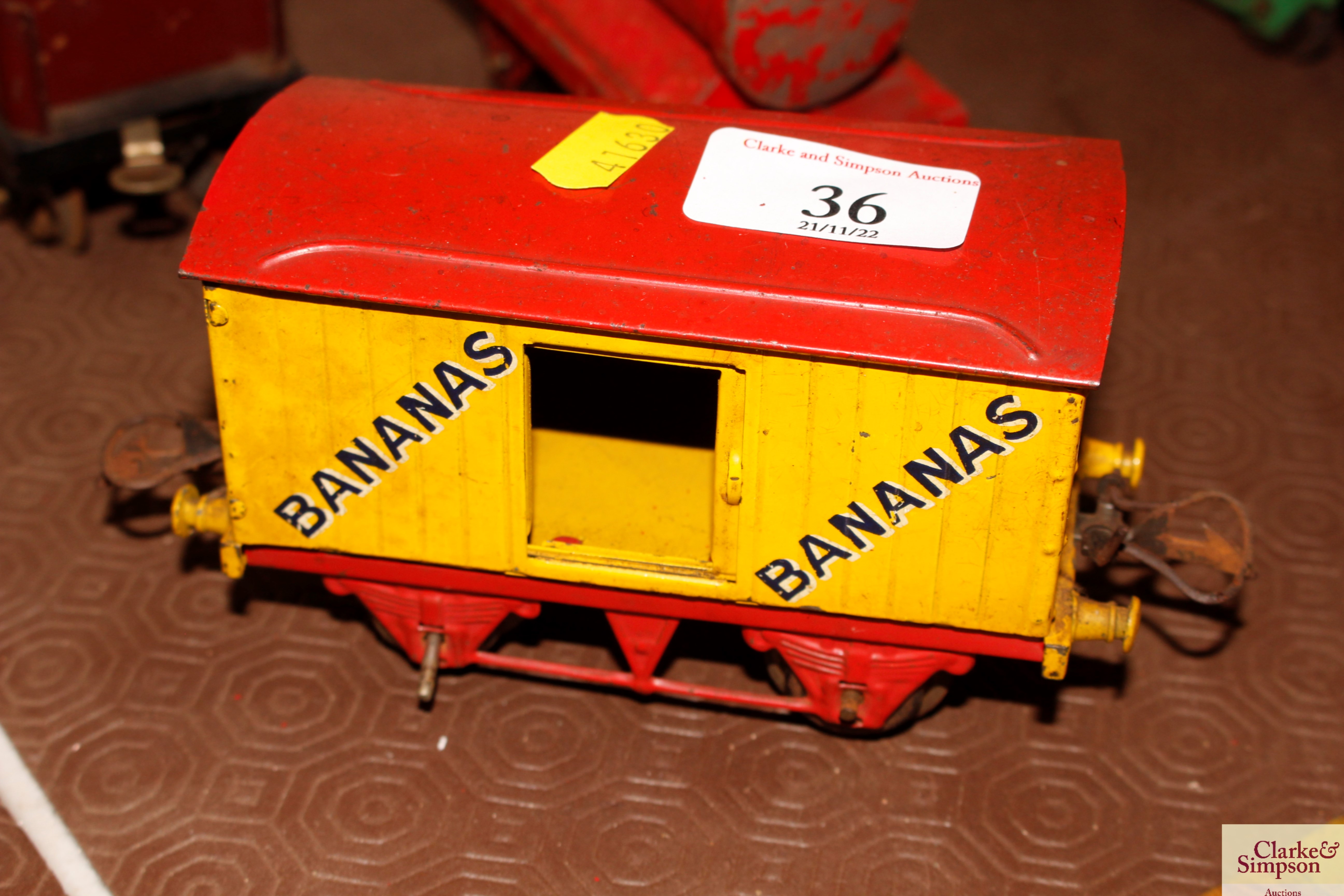 Three vintage Hornby "0" gauge trailers comprising - Image 6 of 8