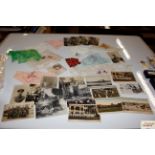 A small collection of World War I postcards sent f