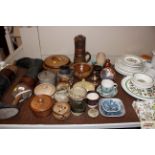 A collection of Studio Pottery to include small po